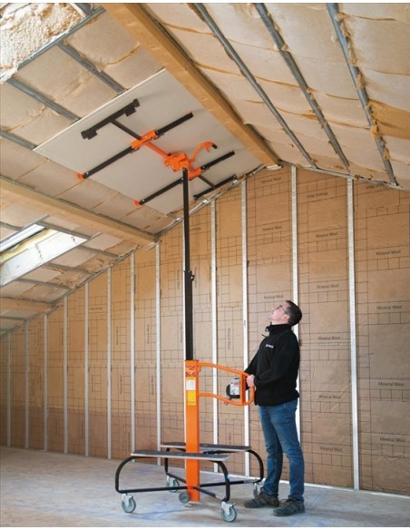 Elevador pladur, Elevador de placas, Levpano, Placas gesso, preços, aplicação, placas gesso cartonado, Montagem