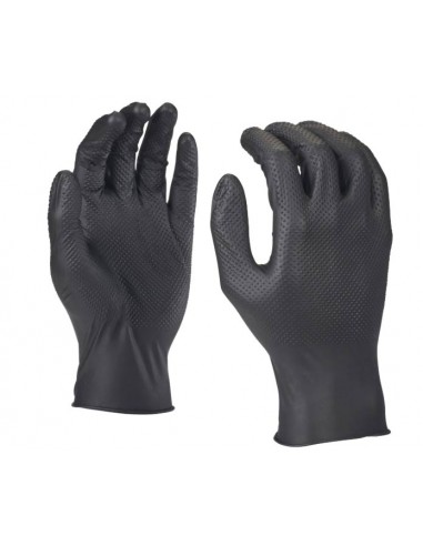 Luvas descartaveios, Luvas Pretas, Nitrilo, Par de luvas de trabalho, Mecanicos, Milwaukee