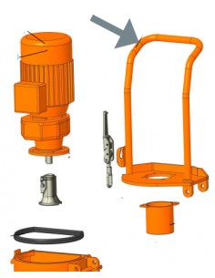 suporte proteção de motor, PFT G4 X, Maquinas de reboco  PFT, maquinas de Projectar, Construção