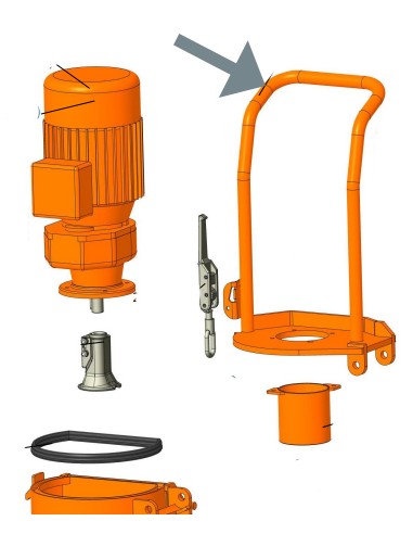 suporte proteção de motor, PFT G4 X, Maquinas de reboco  PFT, maquinas de Projectar, Construção
