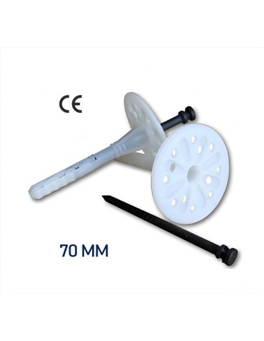 Buchas certificadas, com prego, Capoto, placas de isolamento, Nylon, Fixação Painel isolamento, bucha com Prego, Capot