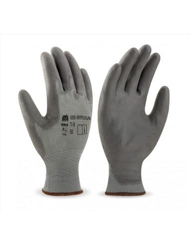 Luvas profissionais, Poliester, Poliuretano, par de luvas de trabalho,