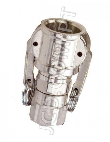 record femea 27 com rosca 2 orelhas em alumínio, Acoplamentos, Camlock, rosca, engates, rosca rotativa