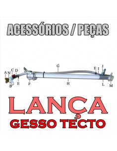 Peças para Lança de Gesso Tecto, Lanças para tetos, Acessórios, peças, Pistolas de projeção