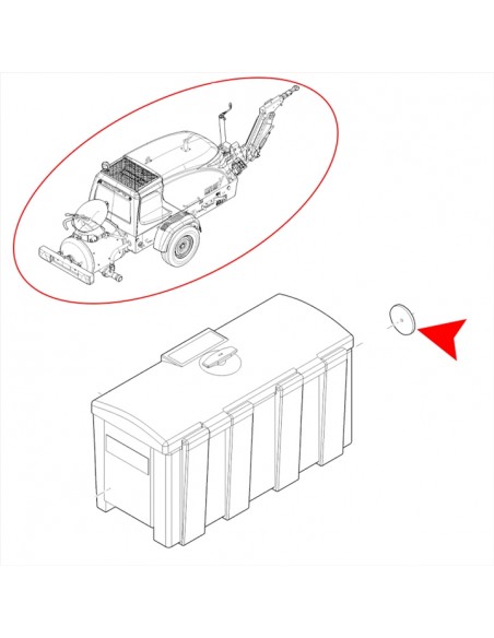 Refletor Redondo branco, D.61 PM, maquinas de betonilha Putzmeister, Luzes, peças, maquinas, Portugal, maquinas, preço
