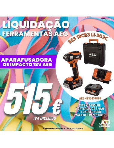 4935459898 AEG, Kit, aparafusadora de impacto, Desconto, Preços Baixos, inclui 2 baterias, 1 carregador, Promoções
