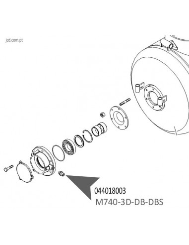 Casquilho Palier para lubrificação GES 6LM, peças para maquinas de betonilha, Putzmeister, máquinas de betonilha, Pr