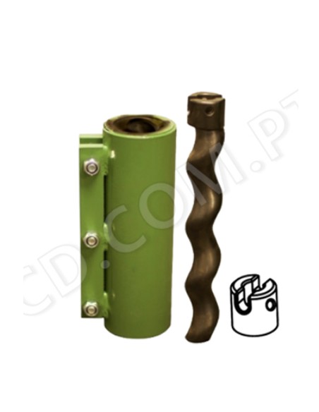 camisa verde D8-1,5 com Abraçadeira, Camisa e fuso, Peças, Camisas e Fusos, Sem-fins para máquinas, Maquinas projetar