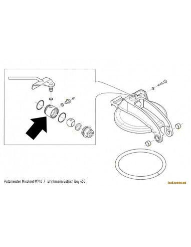 sistema do ar, Maquinas de betonilha, Putzmeister, Peças, Cuba, Mistura, Tampa, M740, Estrich Boy 450, Maquinas