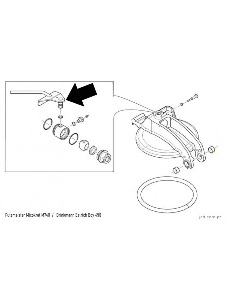 Cuba de mistura, Maquinas de betonilha, Putzmeister, Peças, Cuba, Mistura, Tampa, M740, Estrich Boy 450, Maquinas