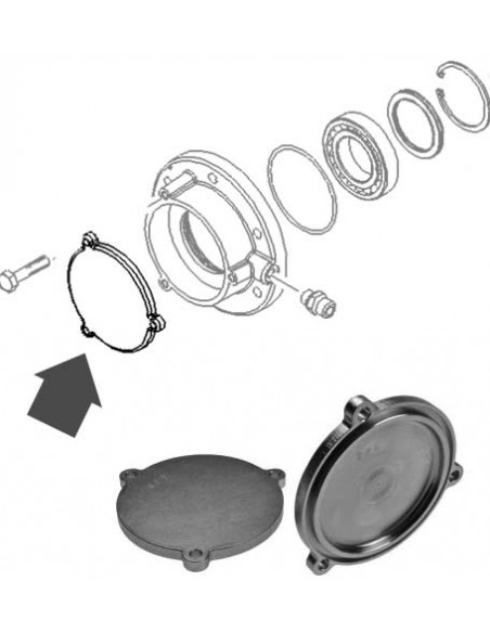 tampa para palier fechada, Putzmeister, M740, eixo de mistura cuba, Maquinas de betonilha, Máquinas, Construção