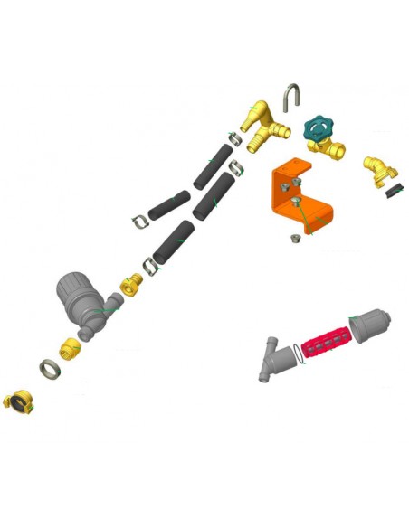 Peças e acessórios para PFT G4, Parte hidráulica, Sistema de aguas, Máquinas de reboco, Projetar, Peças de origem, 