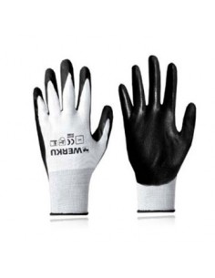 LUVAS NITRILO PRETO E BRANCO