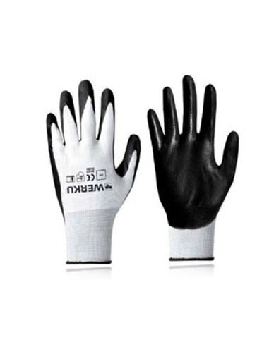 LUVAS NITRILO PRETO E BRANCO