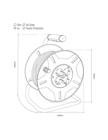 ENROLADOR CABO 3 X 2.5 MM COM...