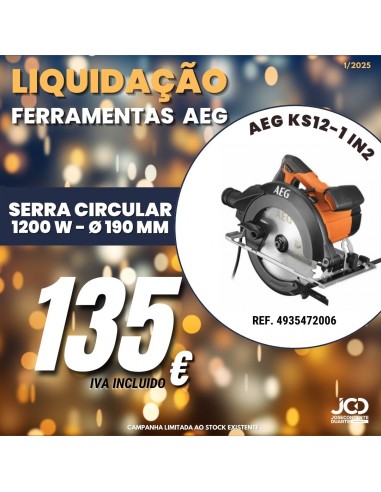 SERRA CIRCULAR AEG KS12-1 190MM 1.200W
